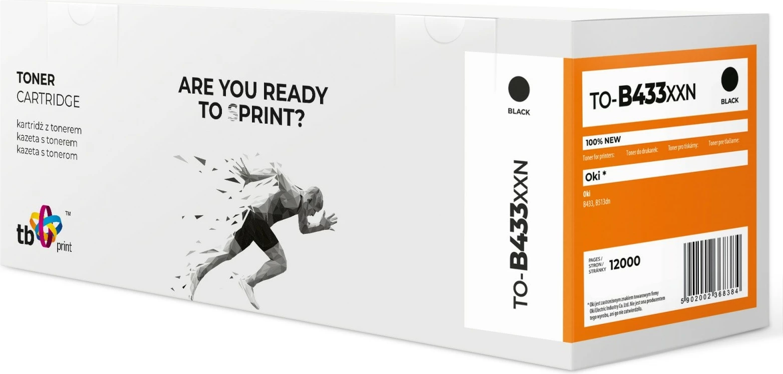 Toner TB Print TO-B433XXN 12000 faqe, Black, 1 copë
