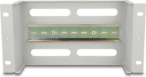 Shirit mbulues rack DeLOCK 10", 3U, me shinë DIN, metal, gri