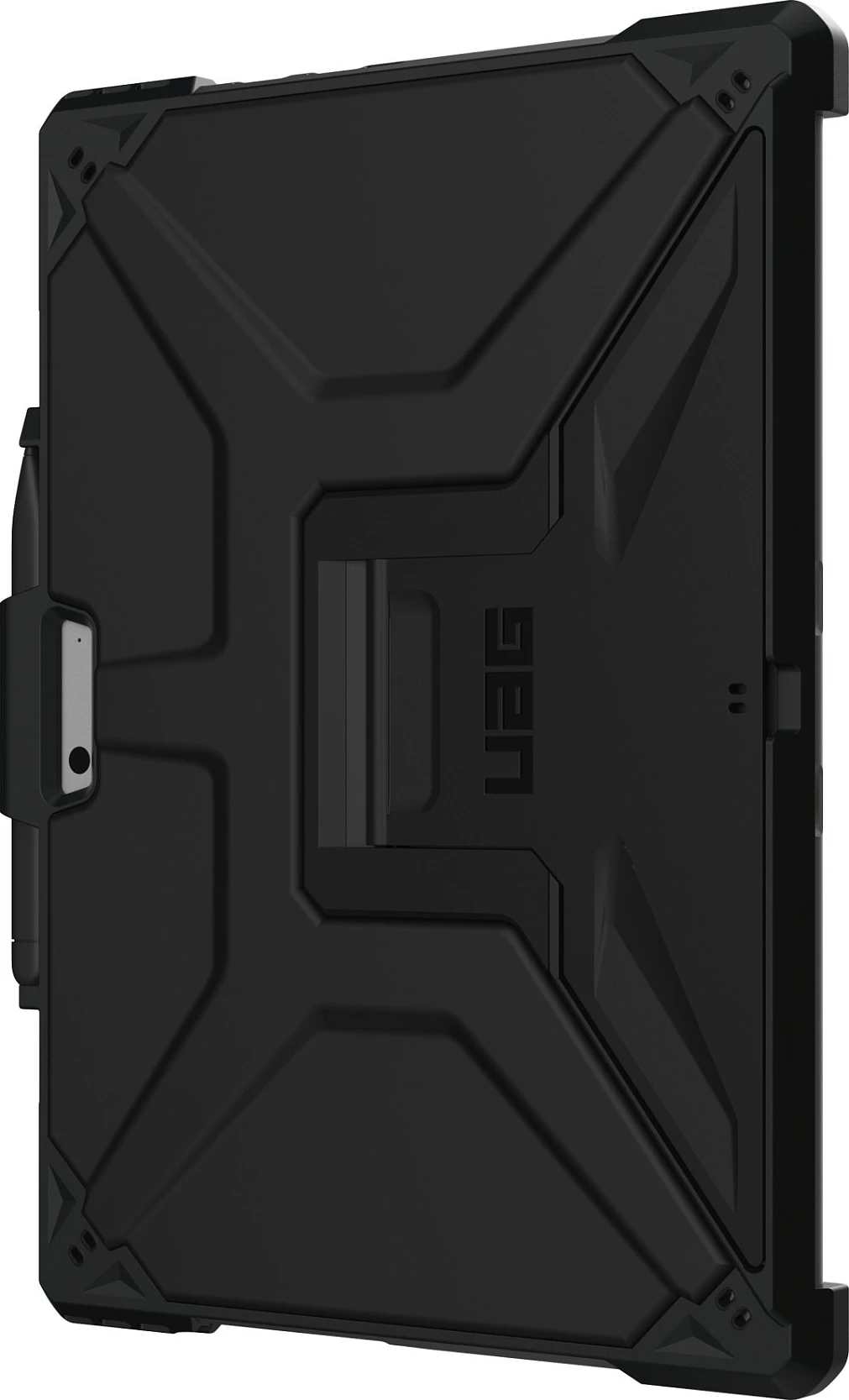 Mbështjellës rugged Urban Armor Gear Metropolis SE për Microsoft Surface Pro 9/10/11 13", me stand dhe pen loop, i zi