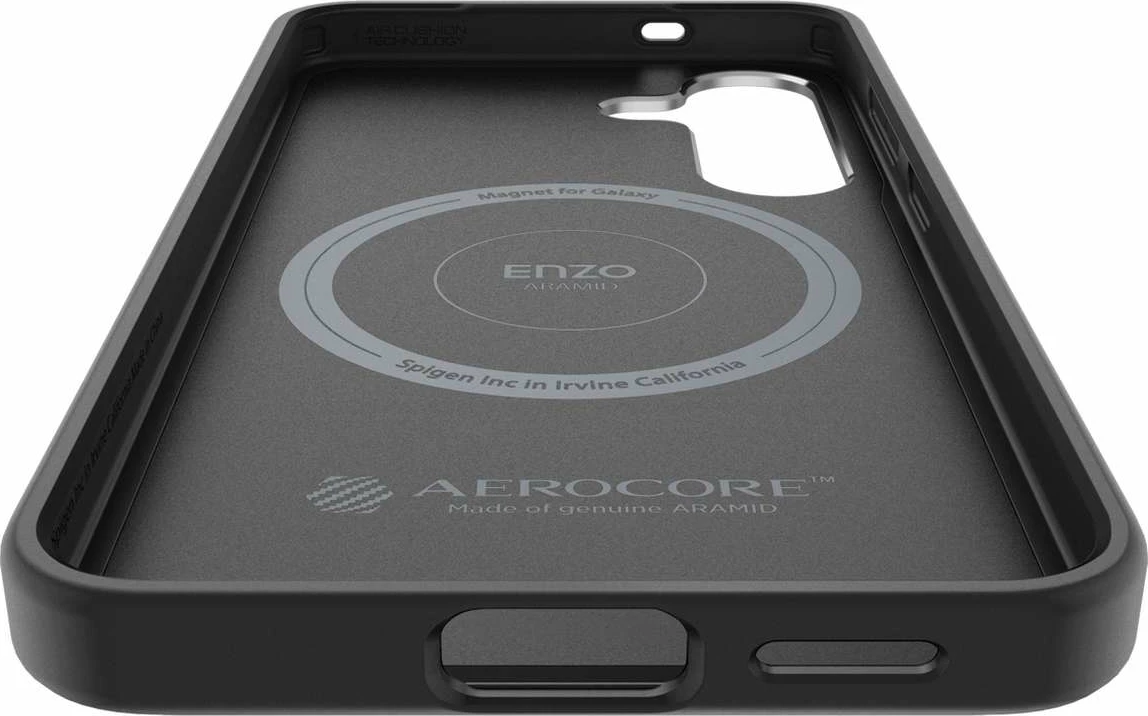 Mbështjellës Spigen Enzo Aramid GP-FPS936PGABW për Samsung Galaxy S25+, MagFit, i zi