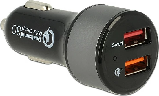 Karikues veture Navilock, adaptor 2x USB-A, Qualcomm Quick Charge 3.0, i zi
