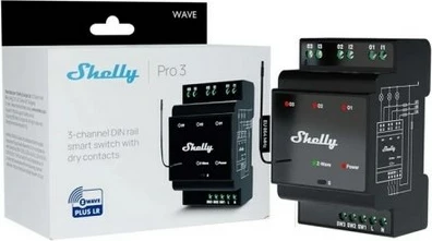 Relé inteligjent Shelly Qubino Wave Pro 3, 3 kanale, Z-Wave, i zi