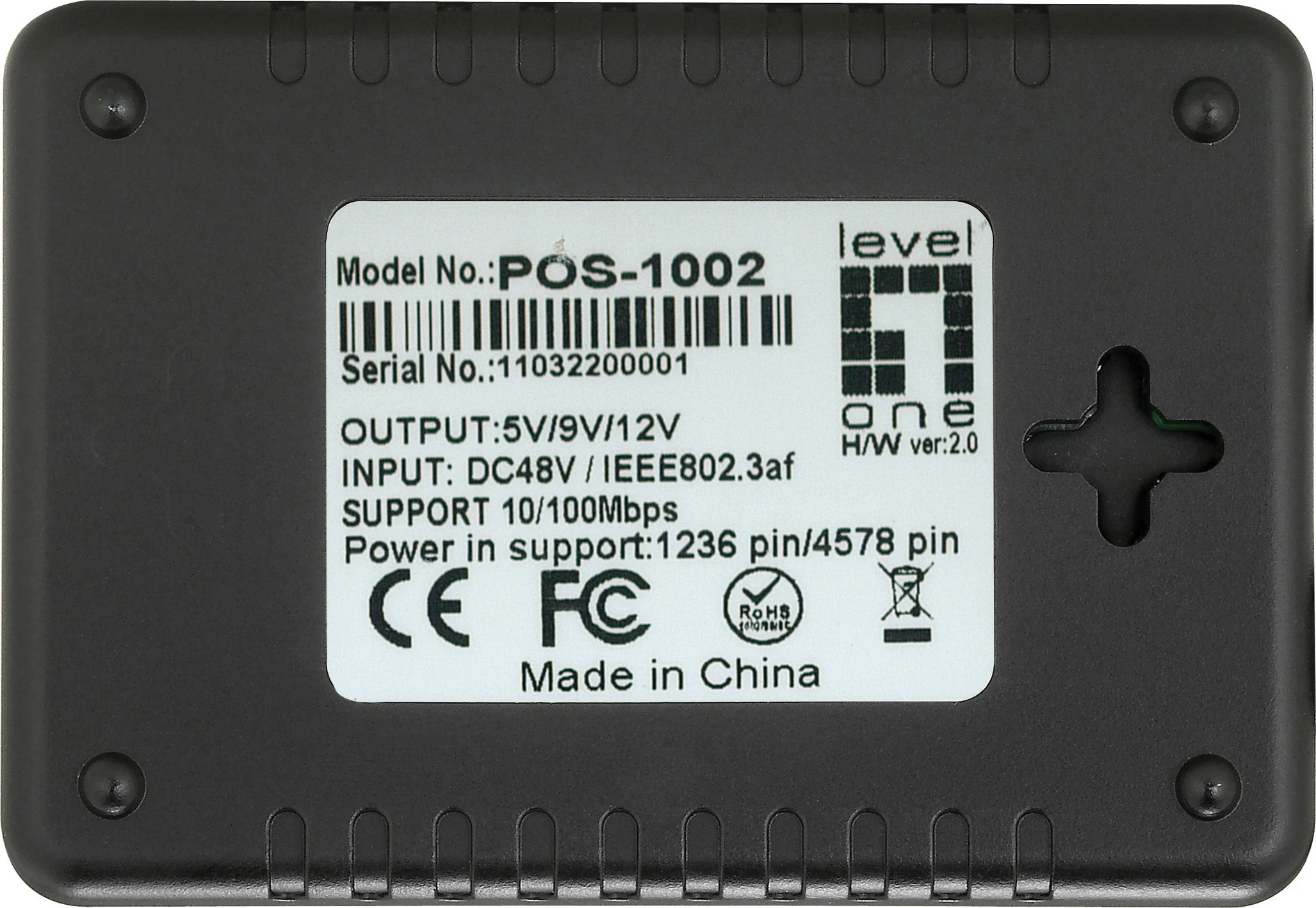 Splitter PoE LevelOne POS-1002, 5-12V DC, i zi