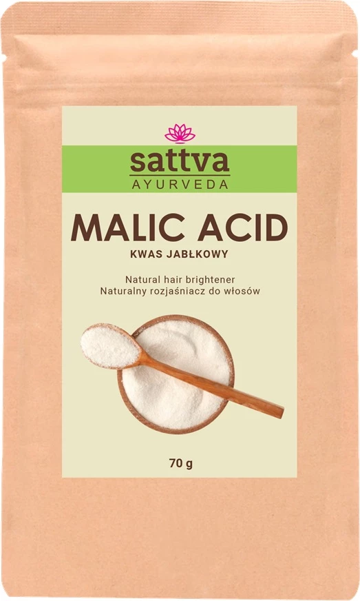 Agjent për zbardhje flokësh Sattva Malic Acid Apple Acid për femra, 70g