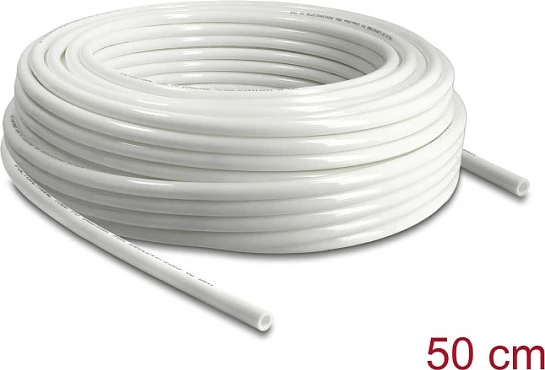 Zorrë pneumatike DeLOCK 12 x 8 mm, rrotull 50 m, e bardhë