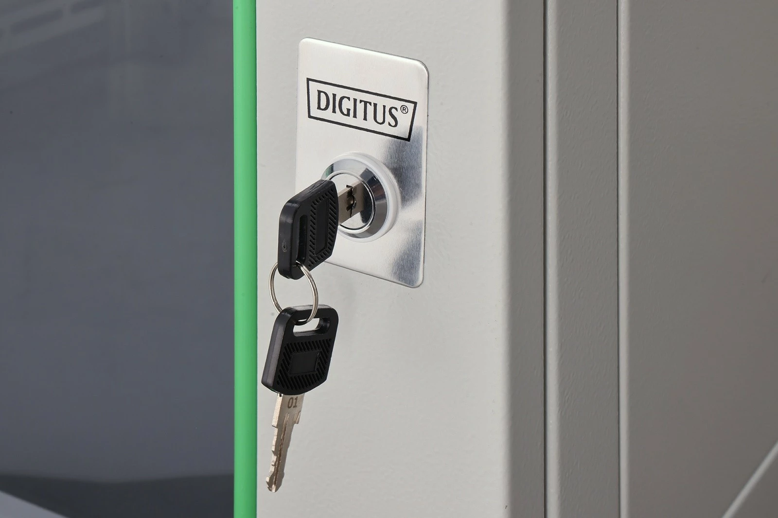 Kabinë rrjeti murale 19", Digitus DN-37102, 7U, 385x600x600 mm, derë xhami, 60 kg, gri, i pamontuar