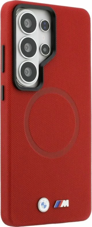Case BMW M Metal Logo MagSafe për Samsung Galaxy S26 Ultra, e kuqe