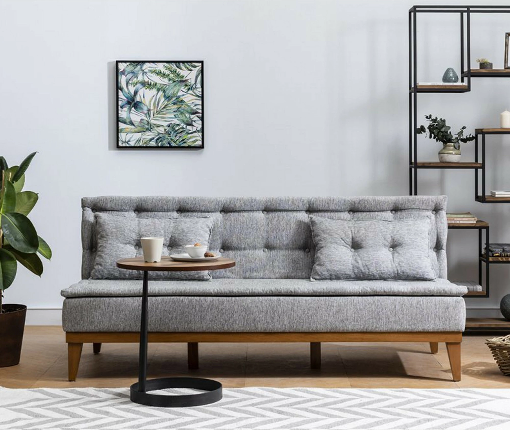 Set divan-krevat Atelier del Sofa, ngjyrë gri, Fuoco-TKM03-1008