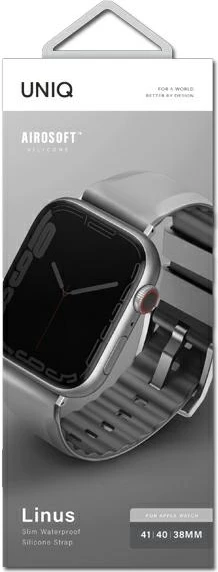 Rrip silikoni për Apple Watch UNIQ Linus, 38/40/41mm, Gri