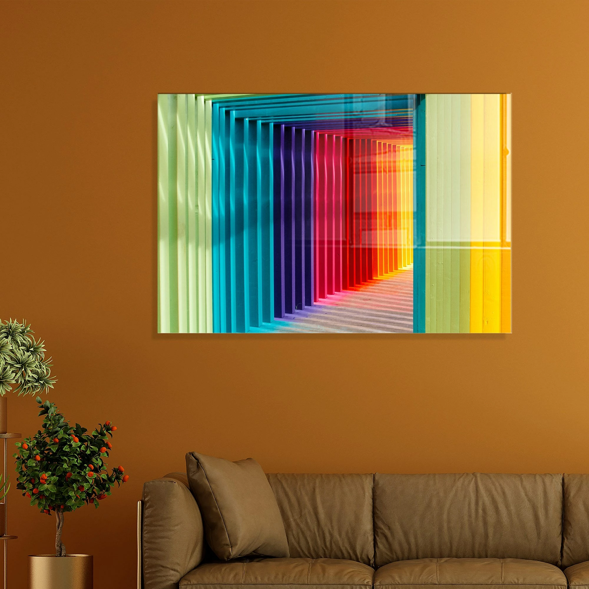 Pikturë dekorative prej xhami të temperuar, shumëngjyrëshe, Wallity UV-555, 30x45cm