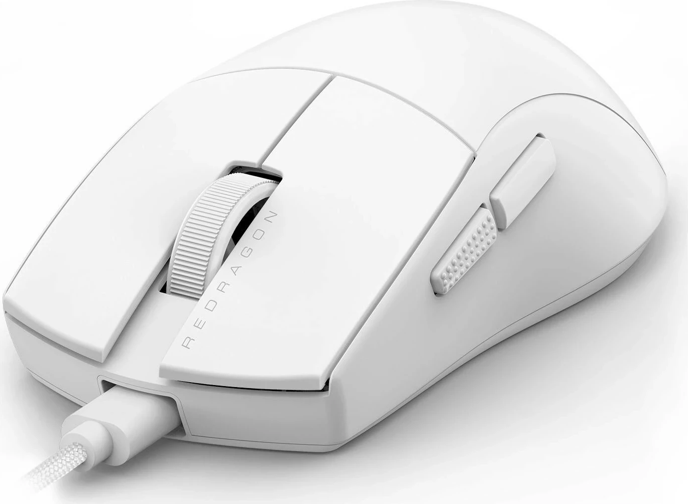 Maus Redragon M724W K1NG, laser, 12400 DPI, bardhë