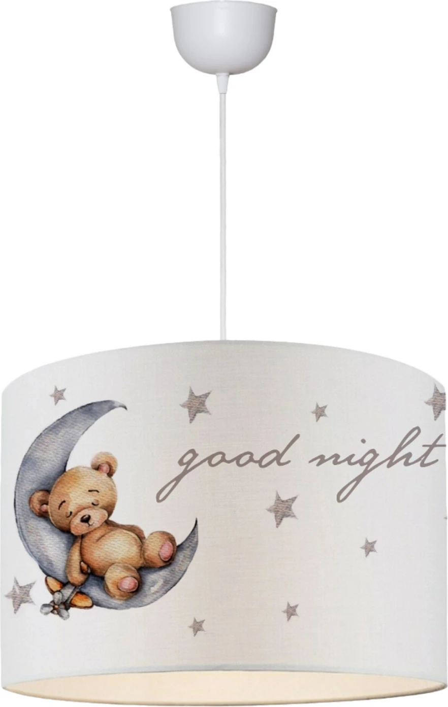 Llambë varëse për fëmijë, dizajn arush, FH7574.02, ngjyrë e bardhë, Φ28x70Y cm