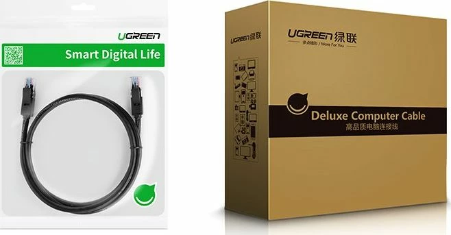 Kabllo Ethernet Ugreen 20166 Cat6 UTP 20 m 1 Gbps, e zezë