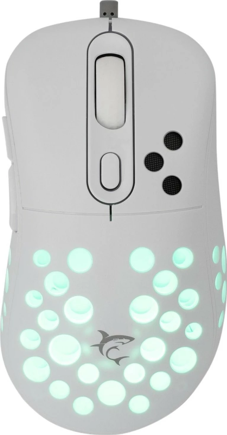 Maus gaming White Shark Azrael, 12800 DPI, RGB, USB, i bardhë