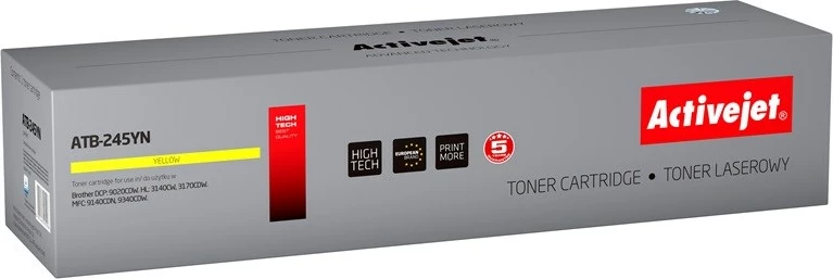 Toner zëvendësues Activejet ATB-245YN për printer Brother, i verdhë