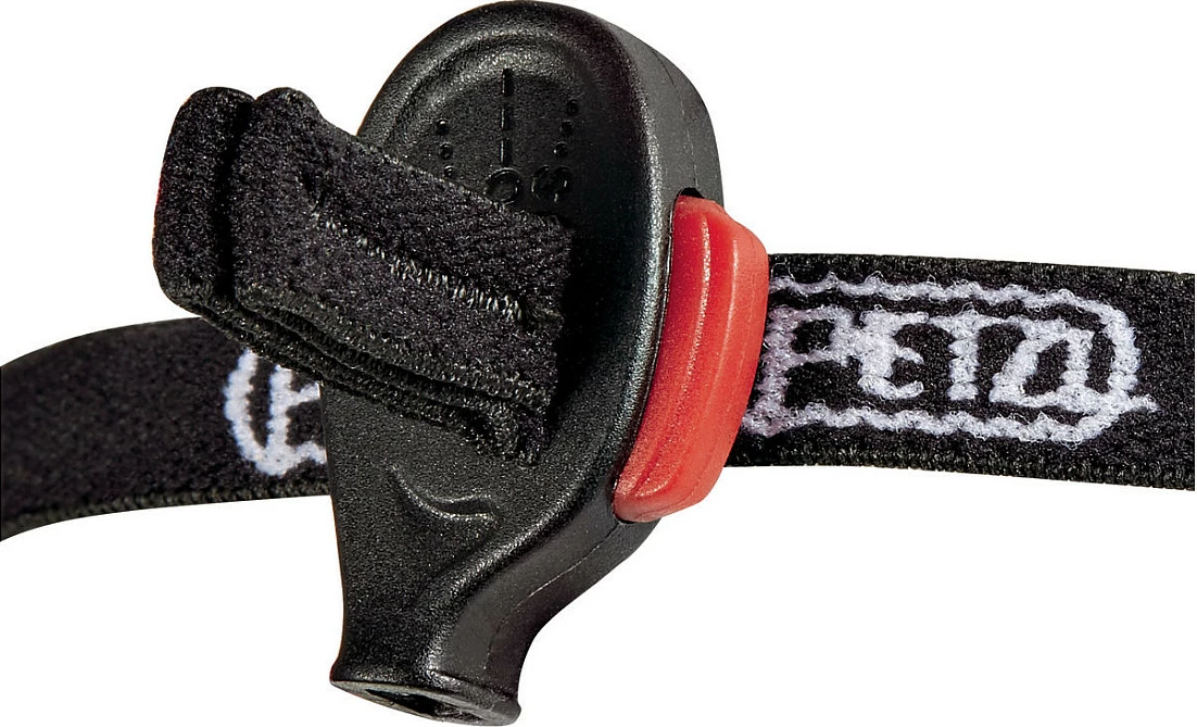 Lampë koke Petzl e+LITE, 50 lm, IPX7, 2x CR2032, dritë e bardhë/kuqe, zi/bardhë