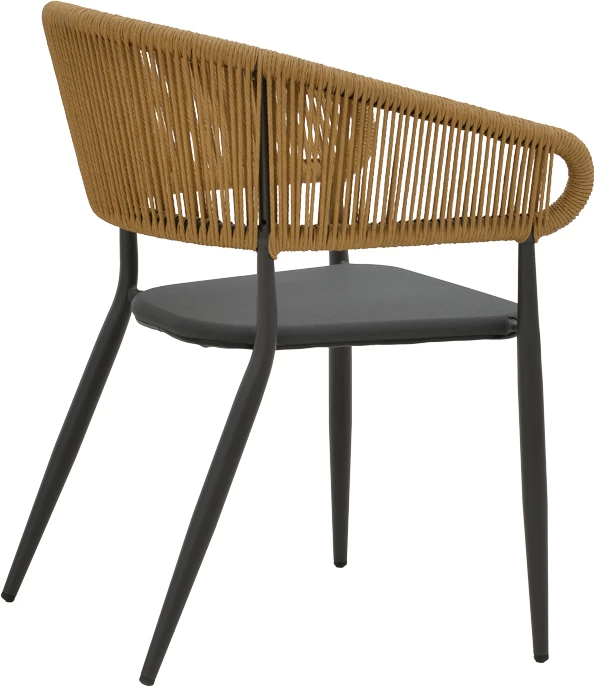 Tavolinë me karrige Nares-Raven set prej 5 copë alumini dhe kompensatë ngjyrë natyrale 180x90x72.5cm