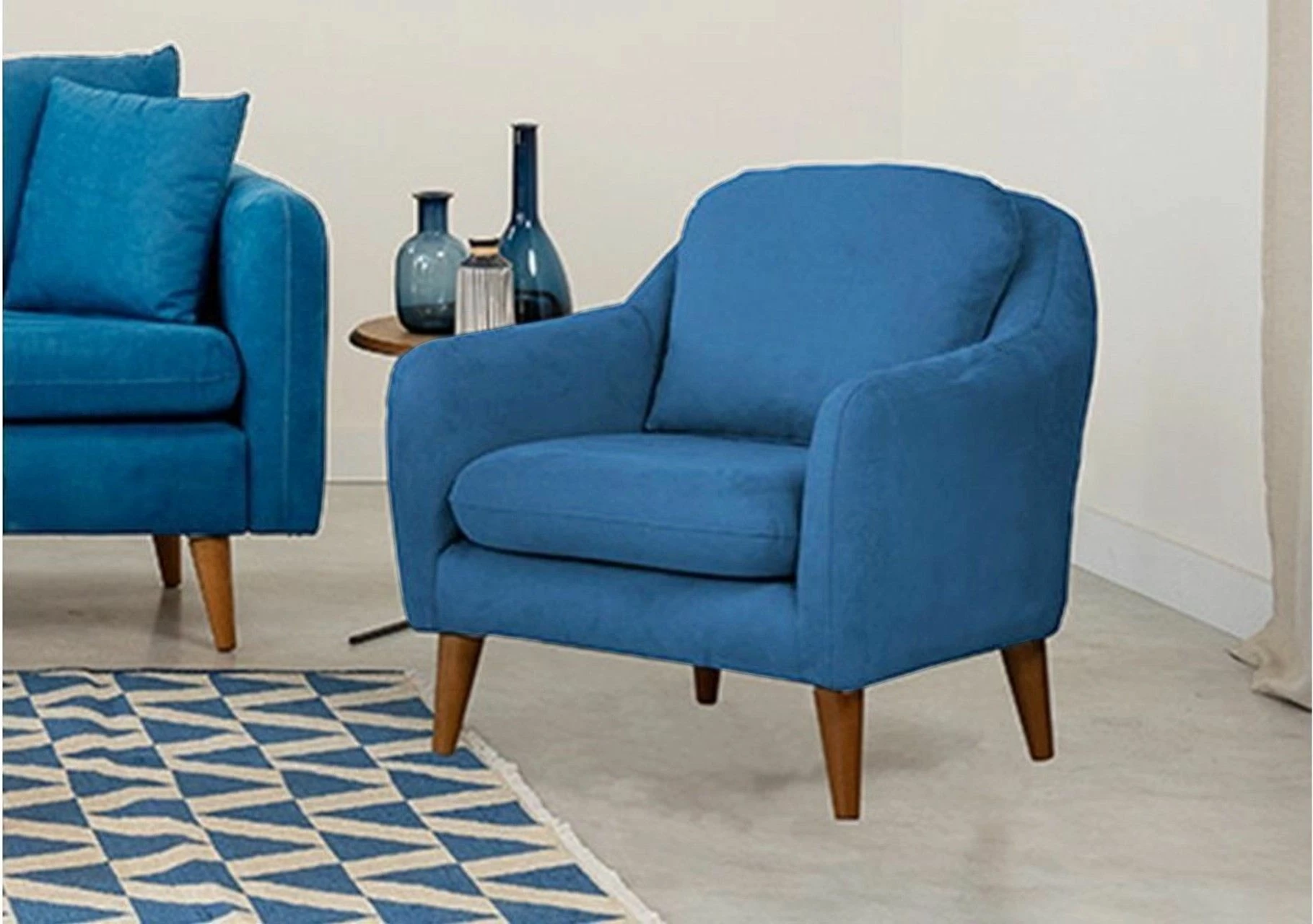 Karrige krahu, ngjyrë kaltër e errët, Atelier del Sofa, Soli Berjer