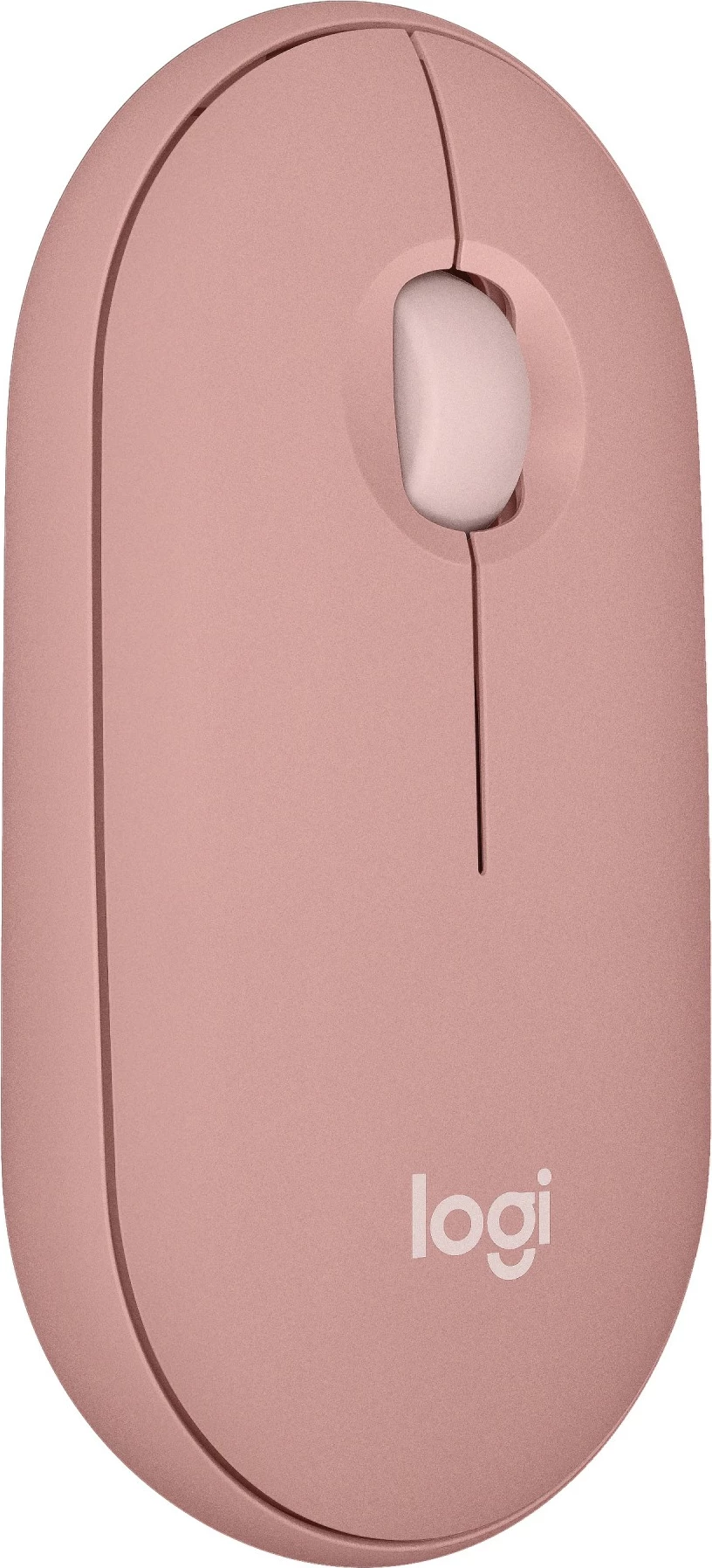 Maus Logitech Pebble Mouse 2 M350s, 3 butona, wireless, Bluetooth 5.2 LE, tonal rose