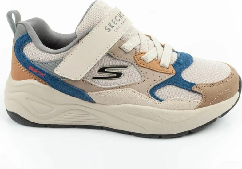 Atlete për djem Skechers Nova Jogger Velcro 419001L/NTBL, bezhë/blu