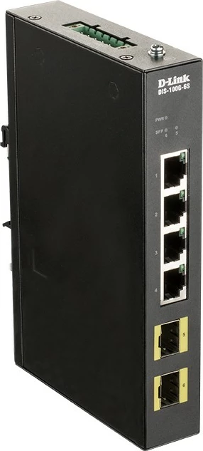 Switch industrial D-Link DIS-100G-6S, 4 porta Gigabit, 2 SFP, i zi