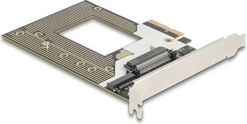 Kartë zgjerimi PCIe DeLOCK 90854, M.2/U.2, NVMe, PCIe 4.0, e zezë/argjendtë