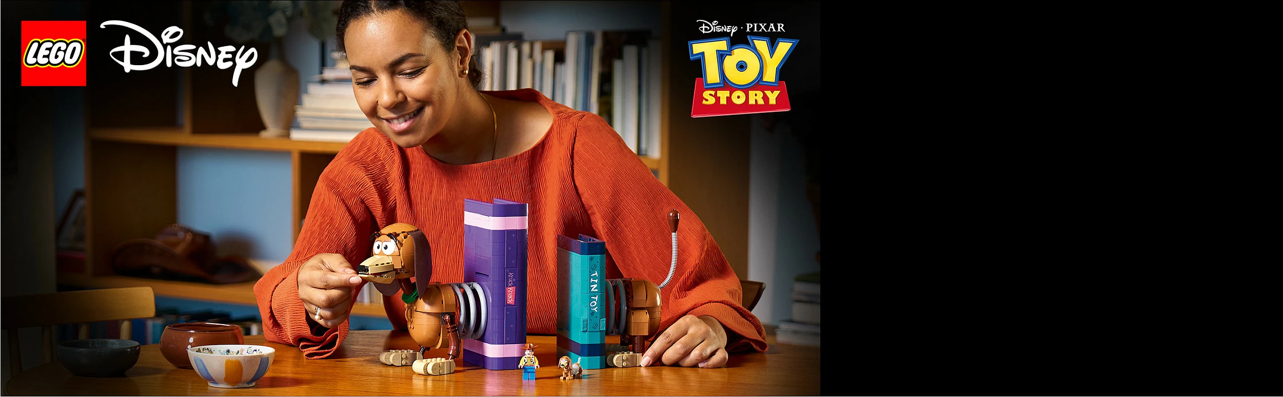 Set ndërtimi LEGO Disney Pixar Toy Story 43301 Slinky Dog Bookends, 1311 pjesë, 18+, shumëngjyrësh