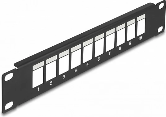 Patch panel DeLOCK 10" Keystone 10-port, 1U, i zi