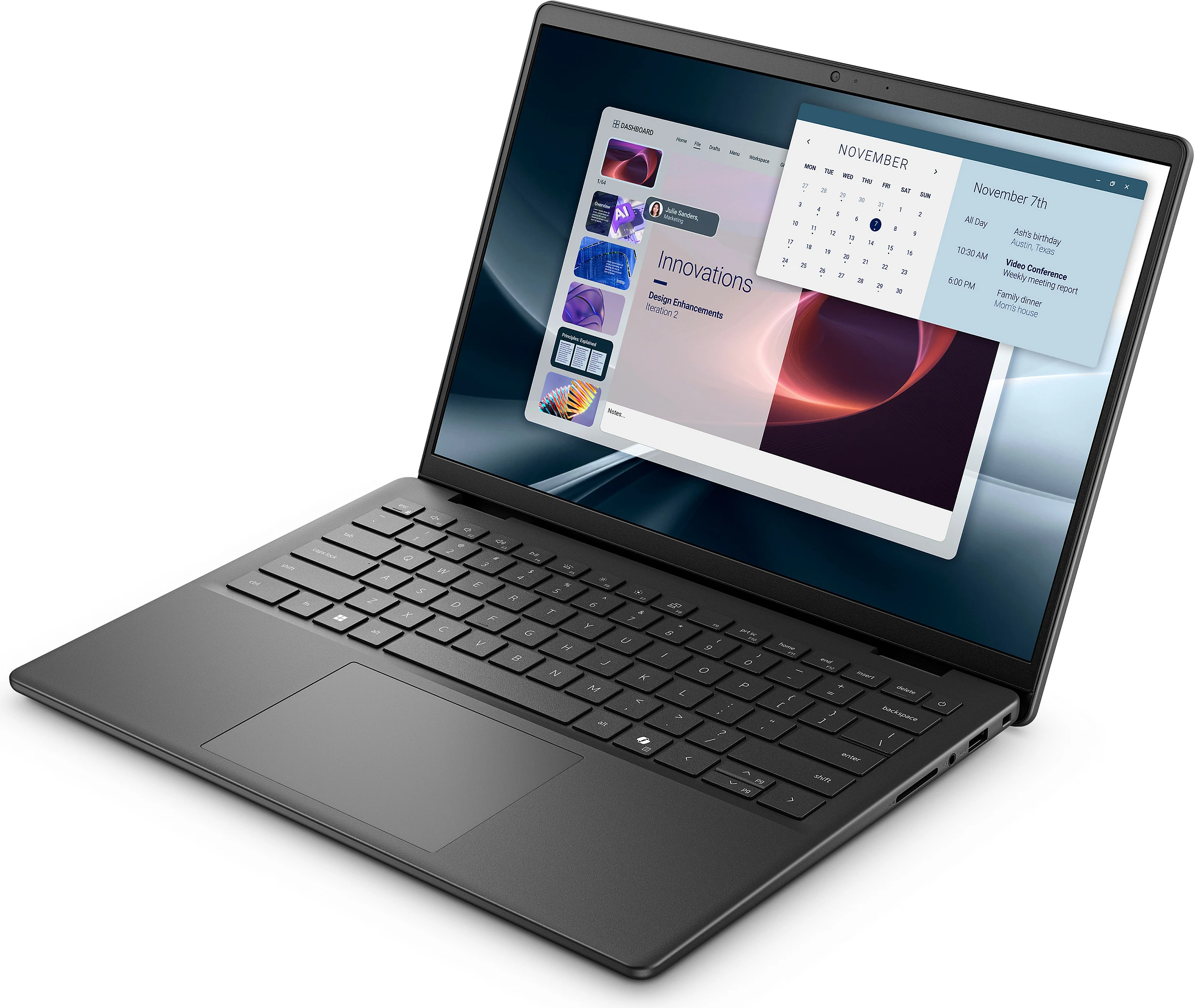 Laptop Dell Pro 14 Essential PV14255, Ryzen AI 5 330, 16GB RAM, 512GB SSD, Windows 11 Pro, gri e errët