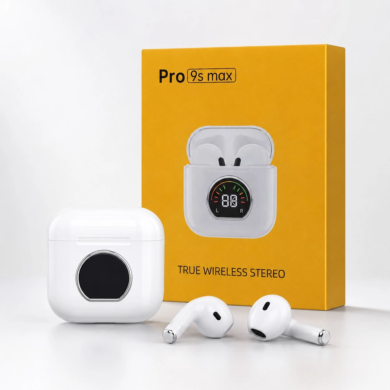 Kufje Wireless Pro 9s Max TWS me Ekran Baterie