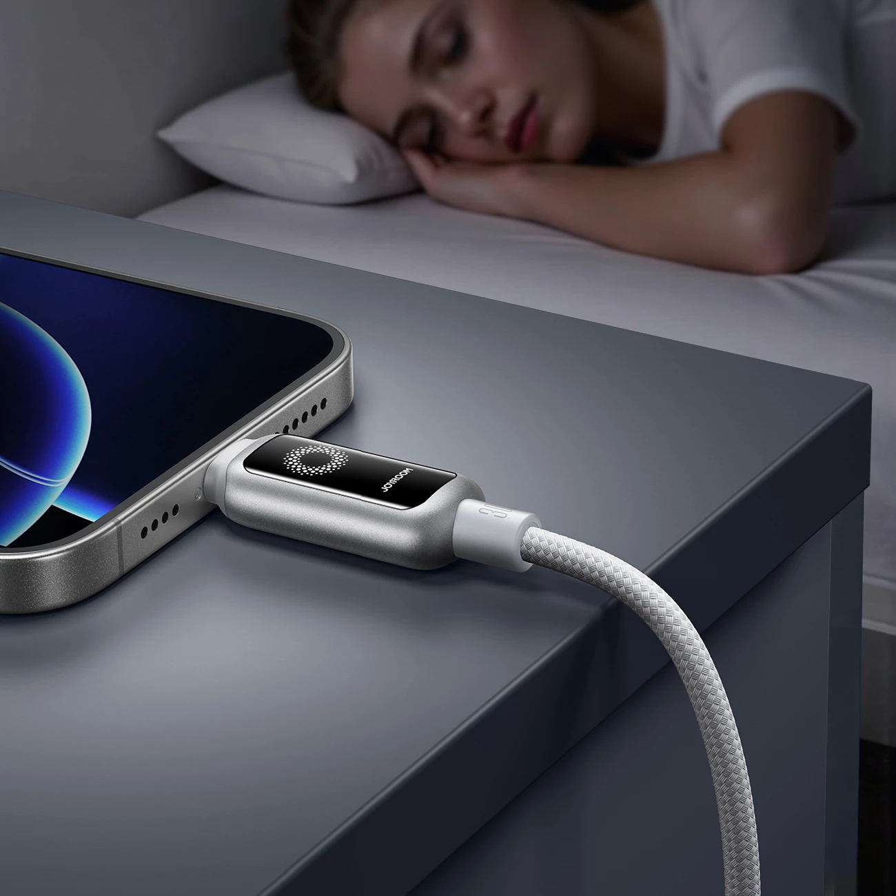 Kabllo karikimi dhe të dhënash, Joyroom, S-A55 StarFlight, USB‑C në Lightning, 30W, 1.2 m, e bardhë