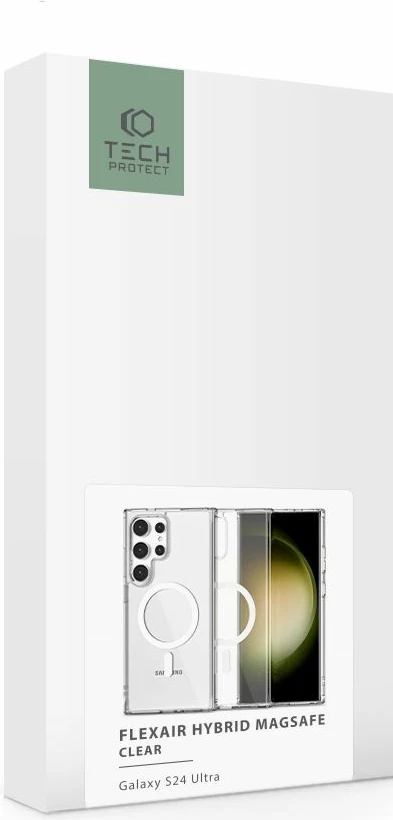 Mbështjellës Tech-Protect FlexAir Hybrid MagSafe për Samsung Galaxy S24 Ultra, Transparent
