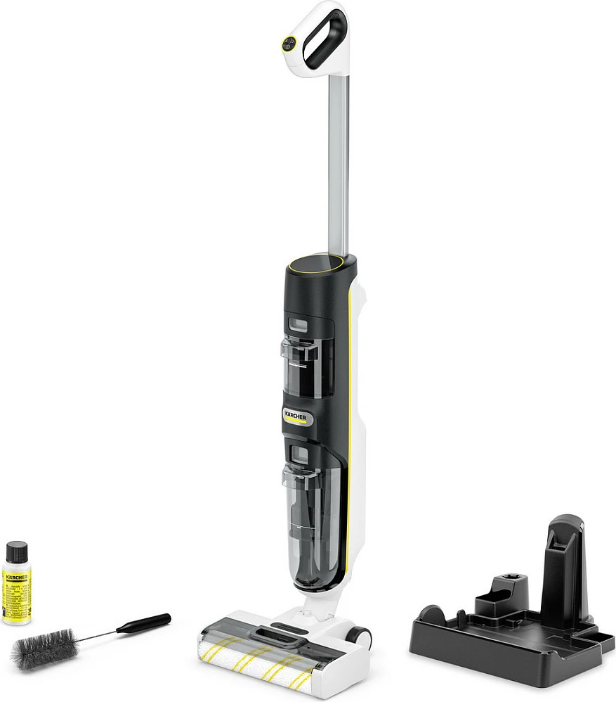 Fshesë me korrent dhe mop pa kabllo Kärcher FCV4, 18V Li-Ion, 45 min, e zezë/bardhë