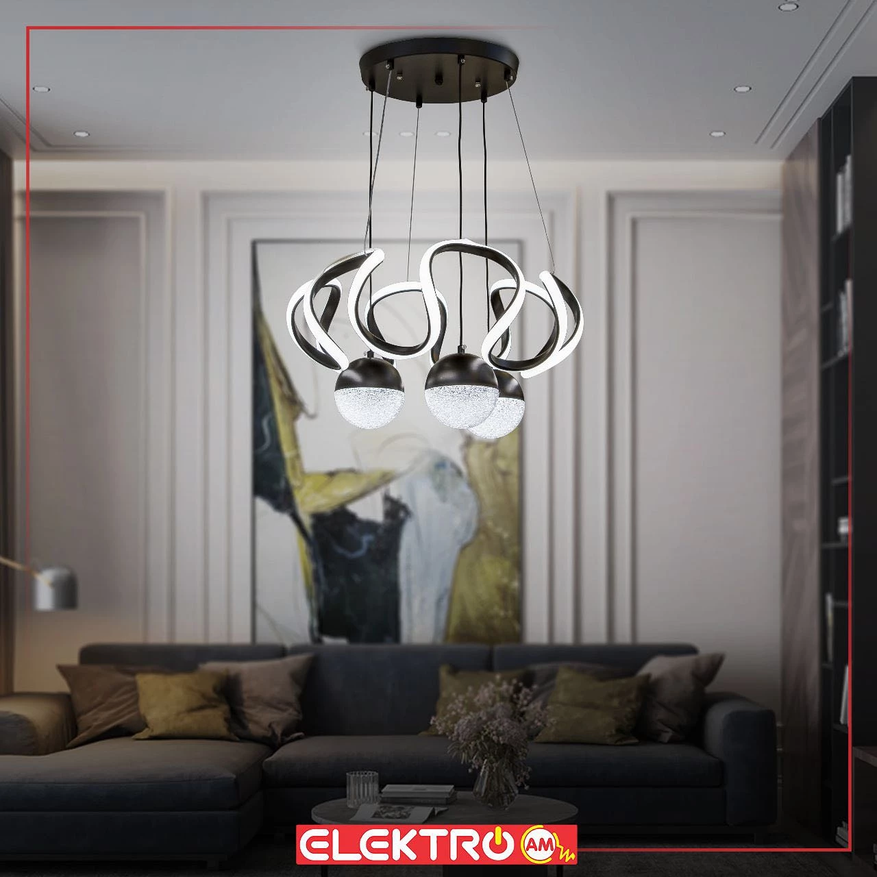 Abazhur LED i varur 7000/3 BK