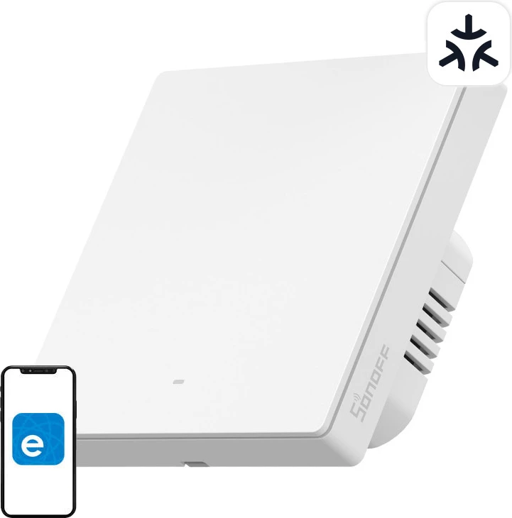 Switch i mençur Sonoff M5-1C-86W, 1 kanal, WiFi Matter, i bardhë