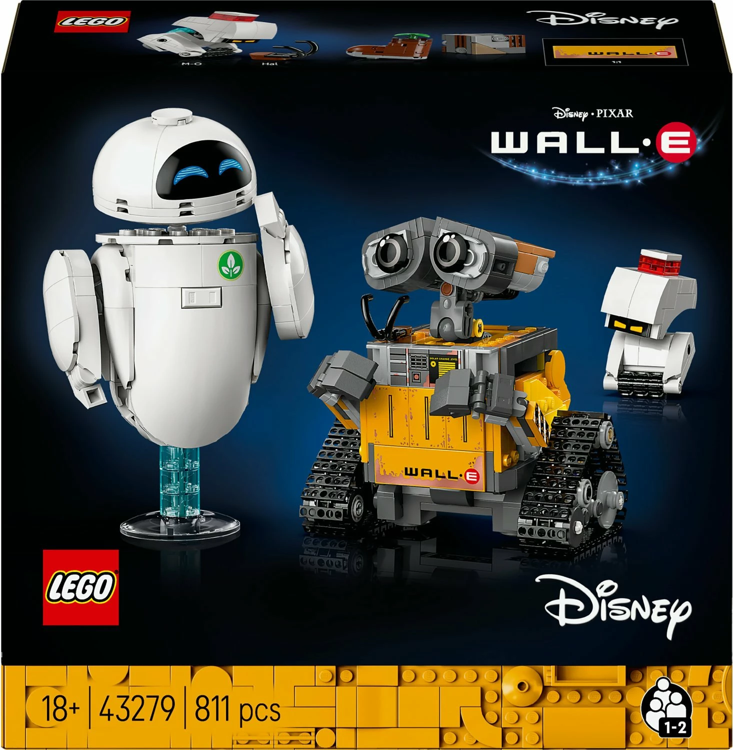 Set LEGO Disney/Pixar WALL-E dhe EVE 43279, 811 copë, 18+