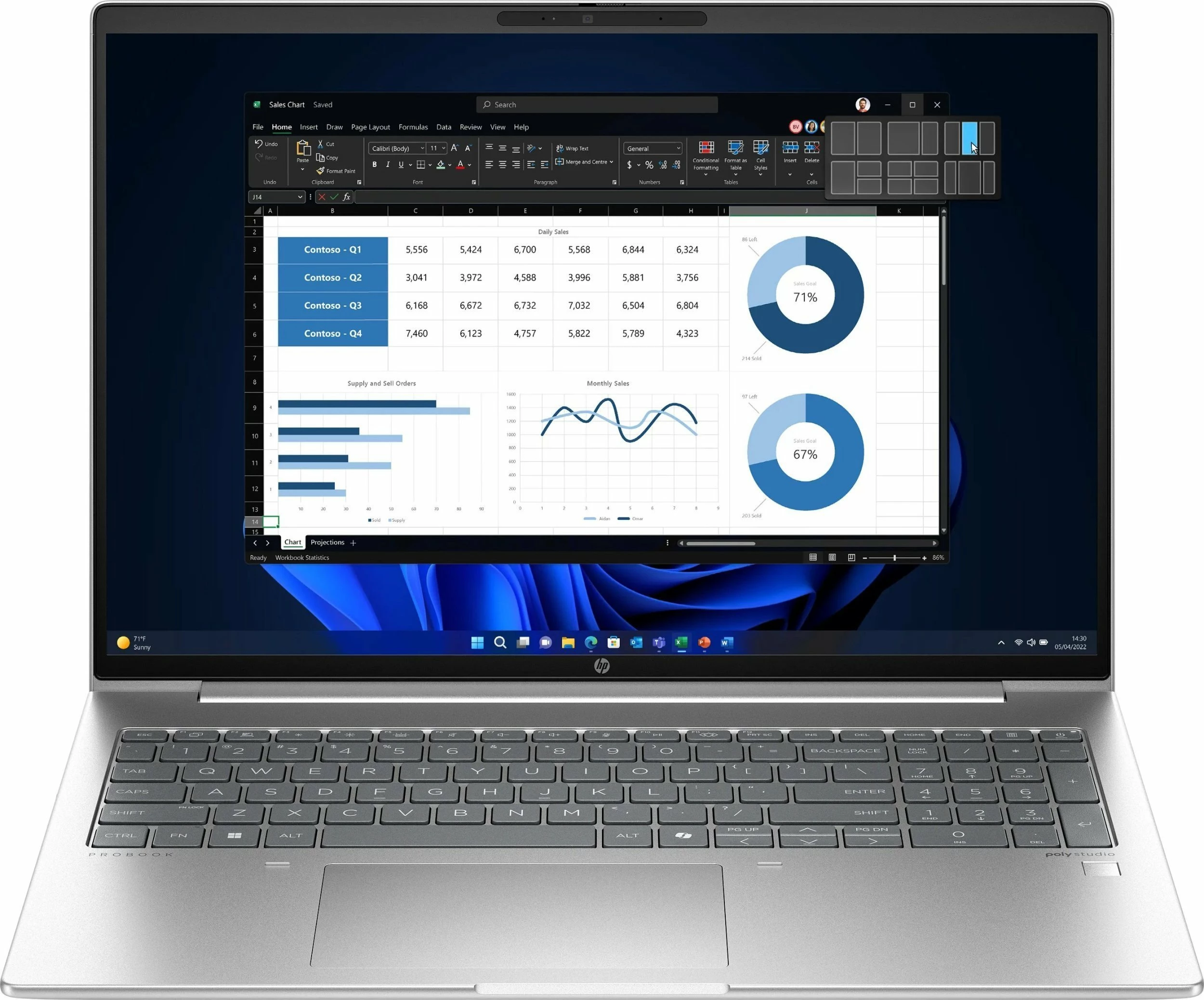 Laptop HP ProBook 460 G11, Core Ultra 7 155U, 16GB RAM, 512GB SSD, 16" IPS WUXGA, Windows 11 Pro, argjendtë