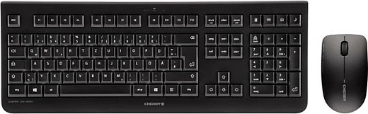 Set tastierë dhe maus Cherry DW 3000, wireless, AZERTY, e zezë