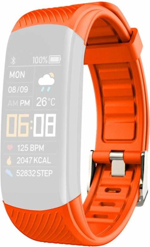 Rrip silikoni për orë të mençur Giewont, portokalli