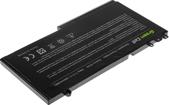 Bateri laptopi Green Cell për Dell Latitude 3150/3160/E5250/E5270, 3400mAh 11.1V, e zezë