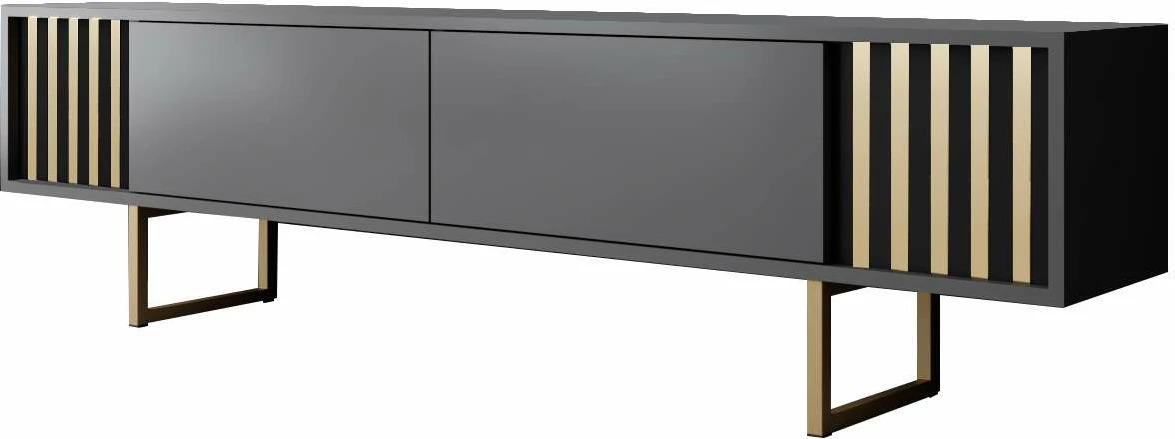 Komodë TV Hanah Home, Gold Line, antracit, ari