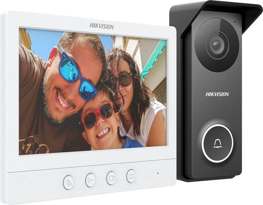 Videofon Hikvision DS-KIS213 me ekran 7 inç, me prekje, IP65, set