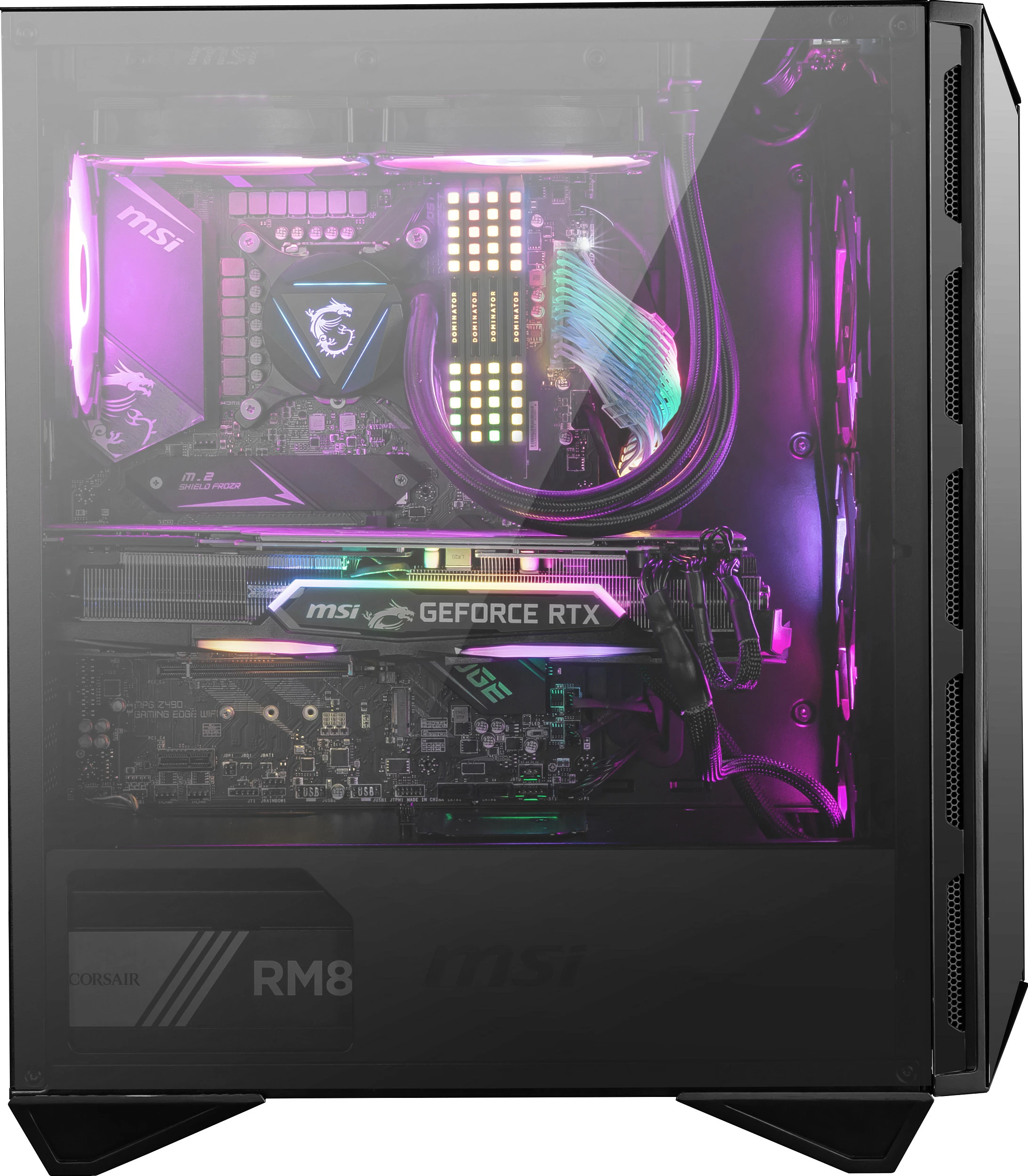 Kasë MSI MPG GUNGNIR 110R, midi tower, xham i temperuar, RGB, e zezë