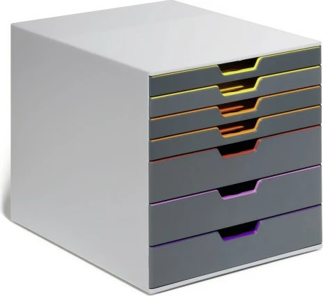 Organizues me sirtarë Durable Varicolor 7, A4, gri, shumëngjyrësh