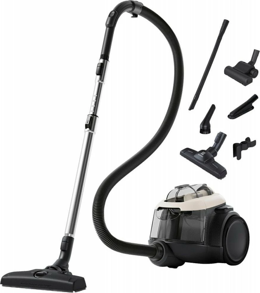 Fshesë me korrent Electrolux EL61H4SW 550W, 1.6L, HEPA 13, pa qese, 12 m rreze, e zezë