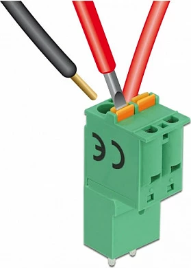 Terminal block set DeLOCK për PCB 2-pin, pitch 5.08 mm, vertikal, jeshil