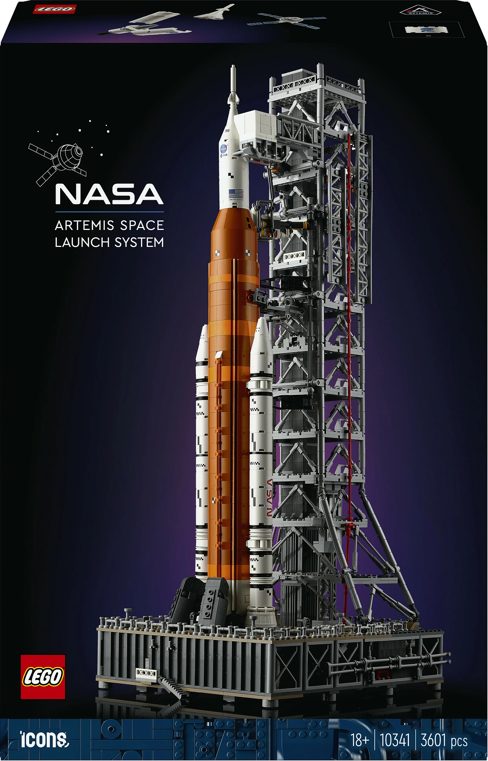 Set ndërtimi LEGO Icons NASA Artemis Space Launch System 10341, 3601 copë, multikolor