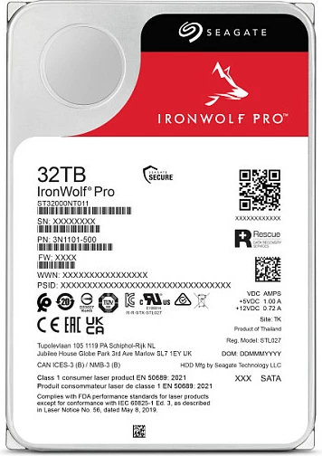 Hard disk i brendshëm Seagate IronWolf Pro ST32000NT000, 32TB, 3.5", SATA III, 7200RPM
