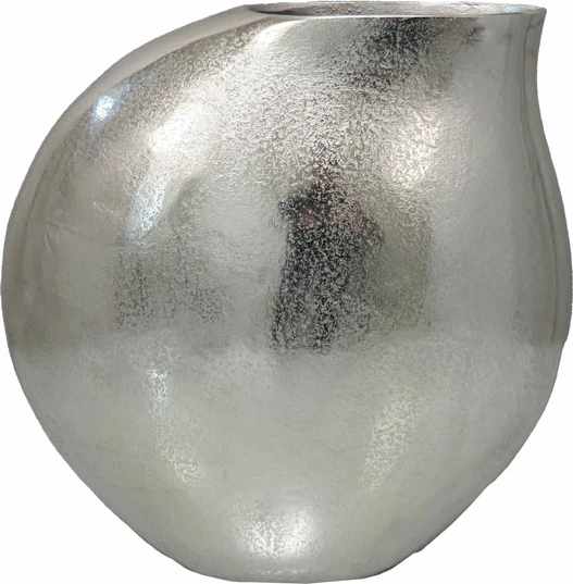 Vazo dekorative BRONTIE, alumin, ngjyrë argjendi, 40x17x40 cm