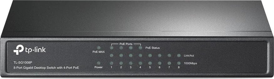 Switch Desktop Gigabit me 8 Porta TP-Link, me 4 Porta PoE
